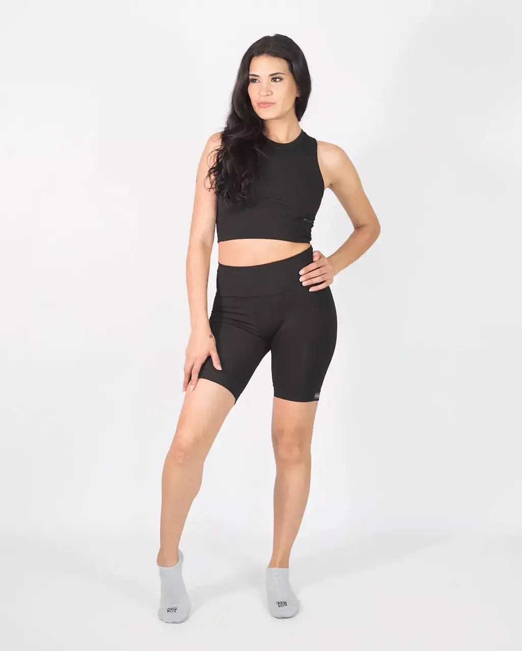 Calza Corta Biker Mujer - Negro